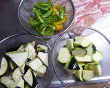 豚肉と夏野菜のあっさり炒め作り方1写真
