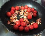生バジル&トマトとベーコンの爽やかパスタ作り方5写真