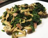 キノコとほうれん草バターコーン炒め作り方12写真