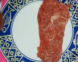 細切れ肉の牛肉ステーキ作り方2写真