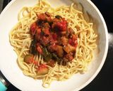 焼きそば麺とラタトゥイユでランチ！作り方1写真