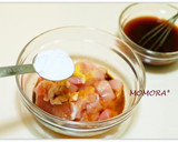 簡単節約お弁当揚げない鶏胸肉の柔らか酢鶏作り方2写真