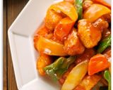 簡単節約お弁当揚げない鶏胸肉の柔らか酢鶏作り方5写真