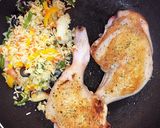 フライパン１つ♡面倒一切なし鶏肉パエリア作り方3写真