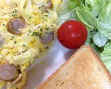 ルクエで時短2…ウインナーと野菜オムレツ作り方5写真