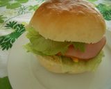 手作りパンで作るバーガー風サンドイッチ作り方3写真