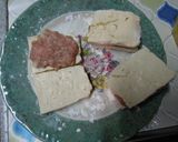 豚ミンチの豆腐挟みあんかけ作り方1写真