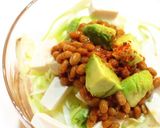 納豆とアボカドと豆腐のヘルシーサラダ作り方2写真