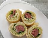 キャベツとコンビーフの薄揚げ巻き作り方4写真