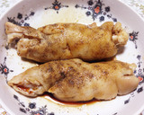 鰻のタレで豚足の照り焼き 厚揚げ添え作り方2写真