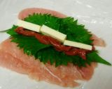 【簡単】ささみの梅大葉チーズ巻き作り方4写真