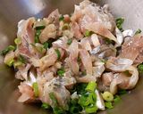 アジ刺丼。作り方1写真
