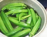 オクラとしめじの胡麻和え♪作り方1写真