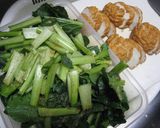 レンジで5分小松菜と魚河岸あげの煮物作り方2写真