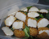 レンジで5分小松菜と魚河岸あげの煮物作り方4写真