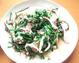 イカとニラ炒め(卵黄ソース付)作り方3写真