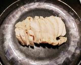 柔らか茹で鶏　黒酢ガーリックソースかけ作り方5写真