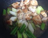 鶏肉と長ネギの甘辛お酢炒め作り方4写真