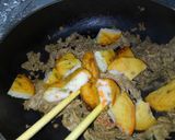 簡単！牛肉とニラとさつま揚げのポン酢炒め作り方4写真