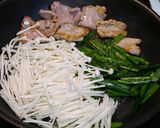 免疫力回復！肉ニラエノキの和風炒め作り方2写真