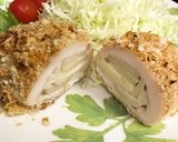 揚げないチキンカツ☆エリンギとチーズ入り作り方8写真