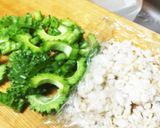 マーボーゴーヤーもち麦を入れて作り方1写真