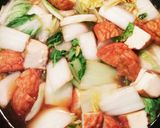 だしの素で簡単!白菜とさつま揚げの卵煮作り方5写真