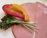 ハムでパプリカとかいわれ大根巻作り方1写真