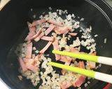 簡単☆ベーコンと枝豆のチーズリゾット作り方2写真