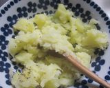 半熟卵とごまこんぶのポテサラ作り方4写真