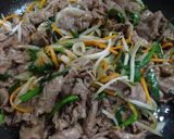簡単✿焼き肉のタレで牛肉のスタミナ焼き作り方5写真