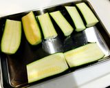 ズッキーニの丸ごとマヨつくね焼き作り方2写真