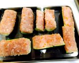 ズッキーニの丸ごとマヨつくね焼き作り方3写真