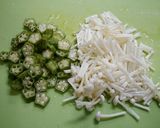 美容に！エノキとオクラのねばねば汁作り方1写真