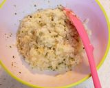 離乳食＊手づかみTKG-たまごかけごはん作り方1写真