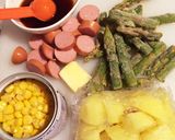 ぱくぱく♡甘辛コーンじゃがバター作り方1写真