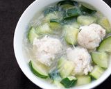 ズッキーニと鶏団子の中華春雨スープ作り方4写真
