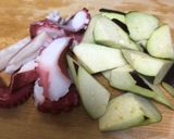 たこと長ナスの煮物作り方1写真