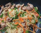 焼肉のタレをからめたホルモンチャンプルー作り方5写真