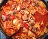 さっぱり！野菜とパリパリチキンのトマト煮作り方7写真