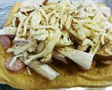 油あげときのこのマヨチーズカレーピザ作り方2写真