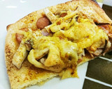 油あげときのこのマヨチーズカレーピザ作り方3写真