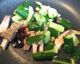 きゅうり煮豚と豆苗炒め作り方1写真
