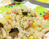 ピラフ風♪ベーコンときのこの炊き込みご飯作り方8写真