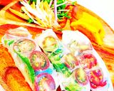 チキンとトマトたっぷり野菜の生春巻き作り方5写真