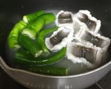 鱧と万願寺とうがらしの煮物作り方4写真