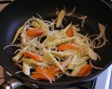 根曲り竹と生ハムの和風パスタ作り方5写真
