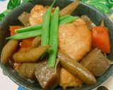 鶏胸肉が♡めちゃ柔らか～鶏ごぼうさん煮♬作り方7写真