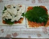 【和サンド】蒸し鶏と大葉の梅トマサンド作り方2写真
