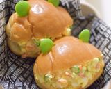 【キャラ弁】ロールパンのカエルサンド弁当作り方4写真